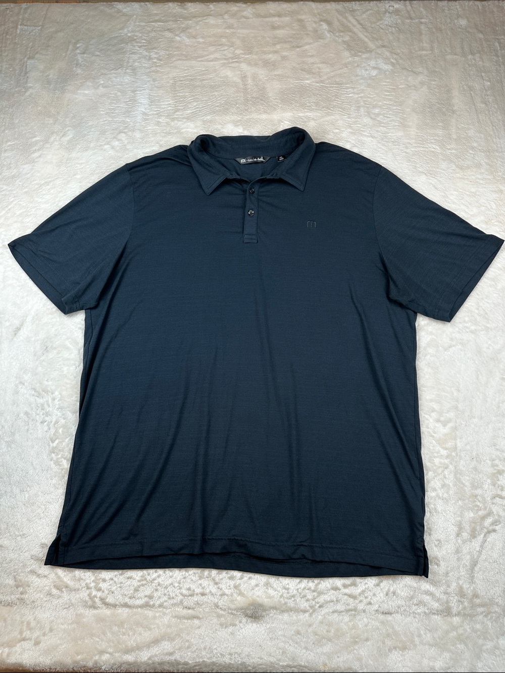 Travis Mathew Size XXL Men's Black Short Sleeve Performance Polo | Golf | Preppy
